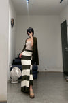 SWAYING/KNIT Mohair Striped Skirt SW212XZ01